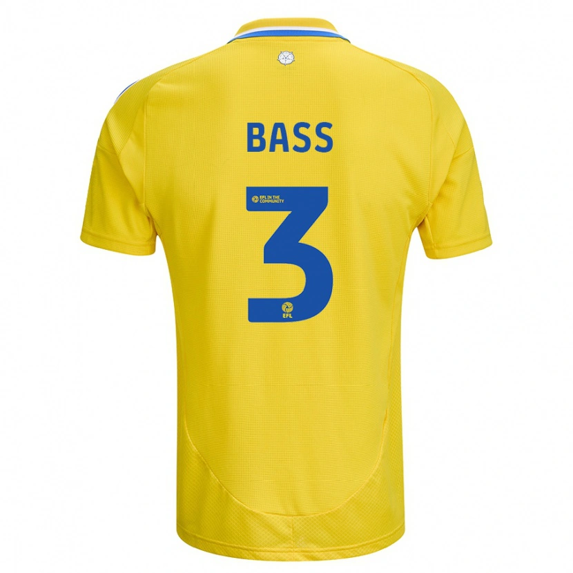 Danxen Uomo Maglia Rebekah Bass #3 Giallo Blu Kit Gara Away 2024/25 Maglietta