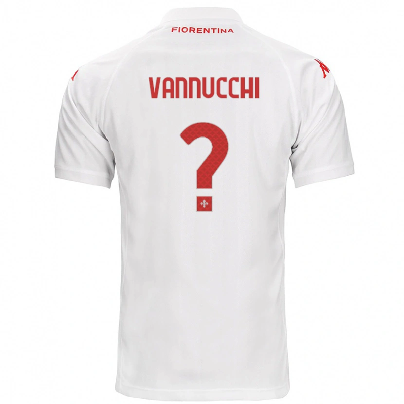 Danxen Uomo Maglia Tommaso Vannucchi #0 Bianco Kit Gara Away 2024/25 Maglietta