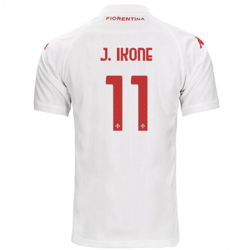 Danxen Uomo Maglia Jonathan Ikoné #11 Bianco Kit Gara Away 2024/25 Maglietta
