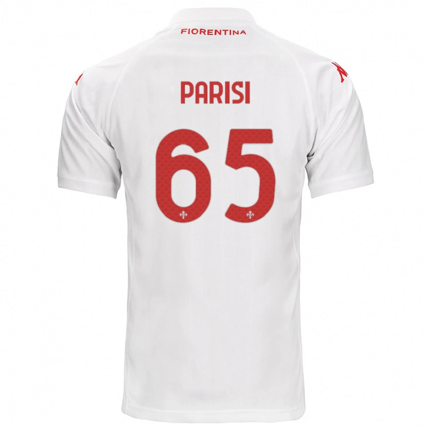 Danxen Uomo Maglia Fabiano Parisi #65 Bianco Kit Gara Away 2024/25 Maglietta