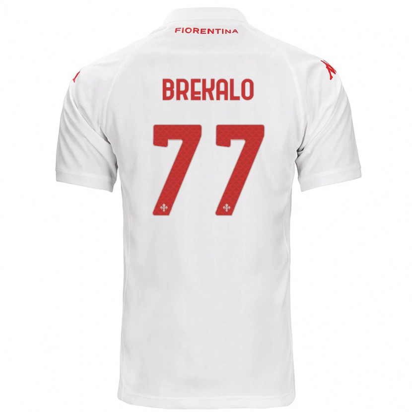 Danxen Uomo Maglia Josip Brekalo #77 Bianco Kit Gara Away 2024/25 Maglietta