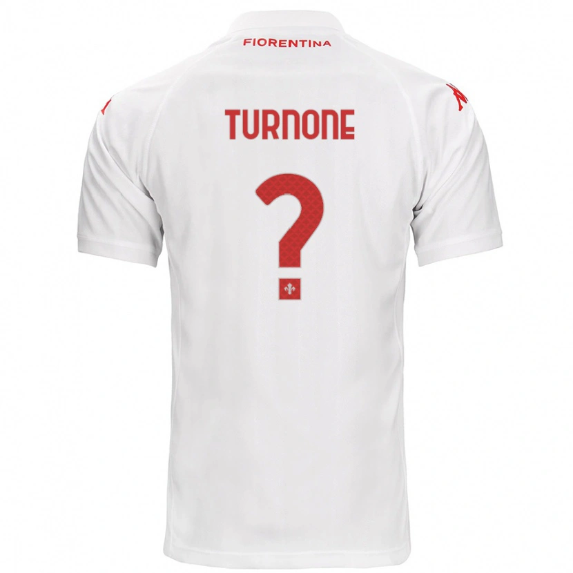 Danxen Uomo Maglia Niccolò Turnone #0 Bianco Kit Gara Away 2024/25 Maglietta