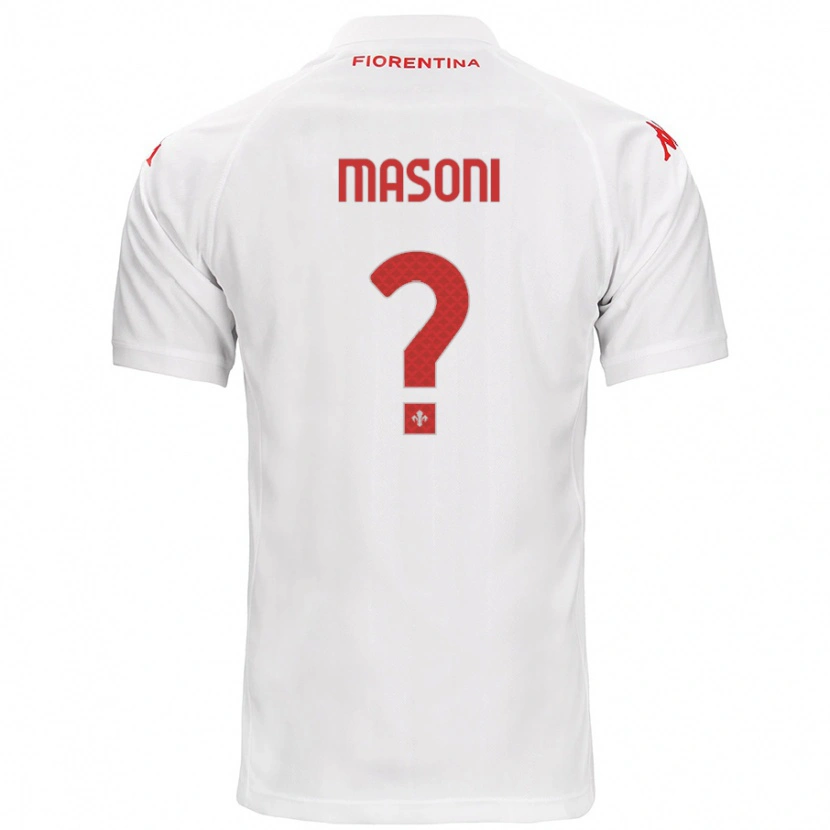Danxen Uomo Maglia Tommaso Masoni #0 Bianco Kit Gara Away 2024/25 Maglietta