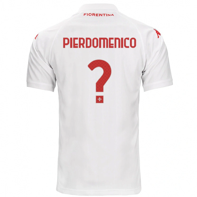 Danxen Uomo Maglia Jacopo Di Pierdomenico #0 Bianco Kit Gara Away 2024/25 Maglietta