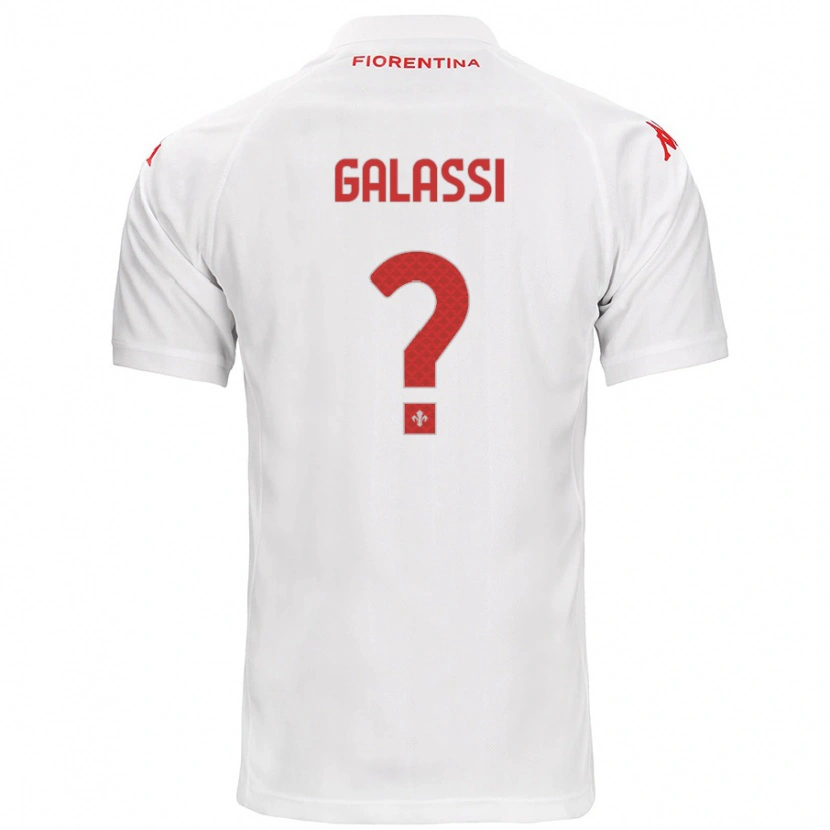 Danxen Uomo Maglia Andrea Galassi #0 Bianco Kit Gara Away 2024/25 Maglietta