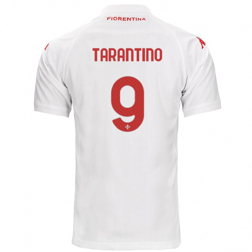 Danxen Uomo Maglia Jacopo Tarantino #9 Bianco Kit Gara Away 2024/25 Maglietta