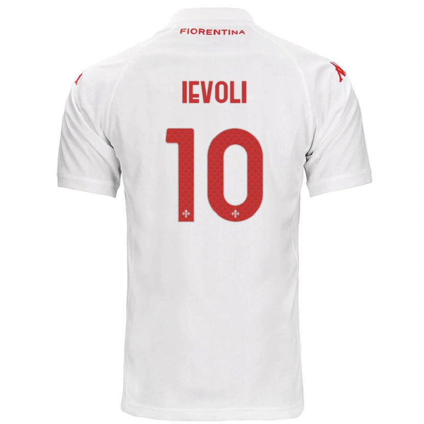 Danxen Uomo Maglia Mattia Ievoli #10 Bianco Kit Gara Away 2024/25 Maglietta