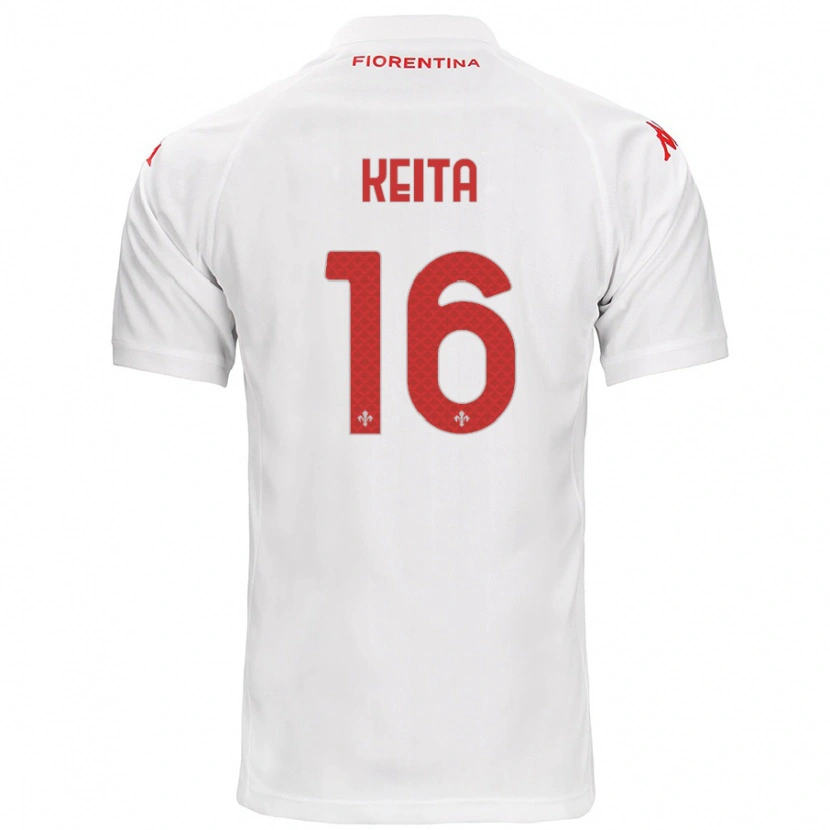 Danxen Uomo Maglia Bala Keita #16 Bianco Kit Gara Away 2024/25 Maglietta