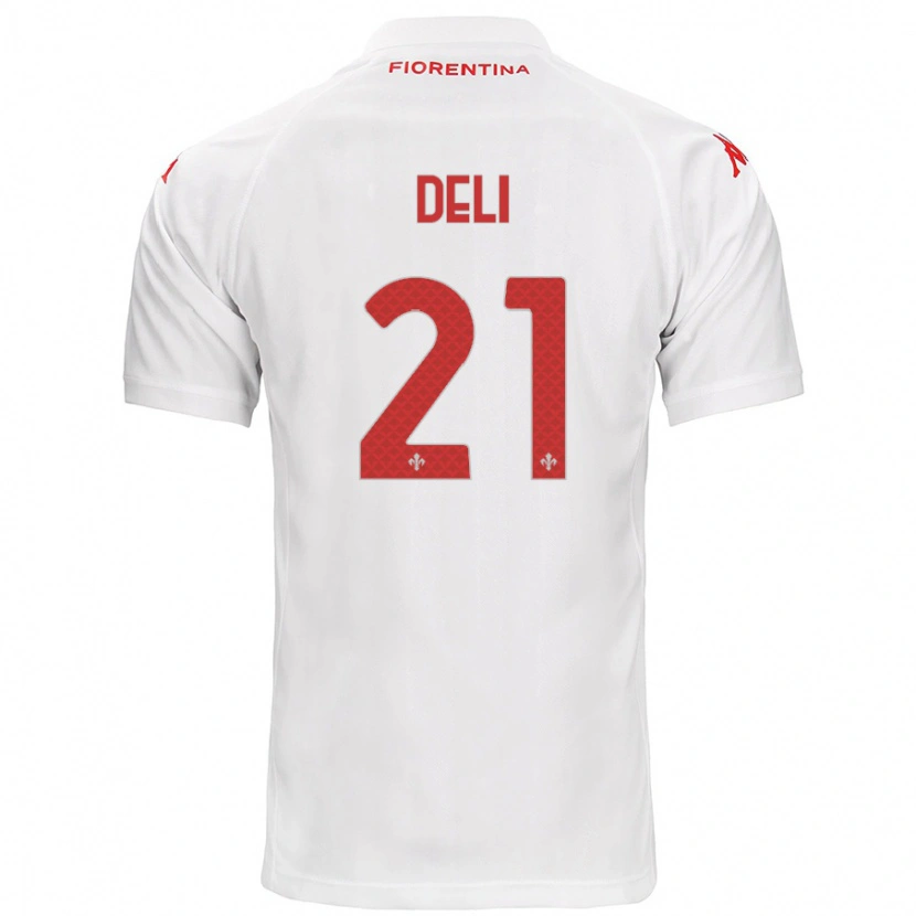 Danxen Uomo Maglia Lapo Deli #21 Bianco Kit Gara Away 2024/25 Maglietta