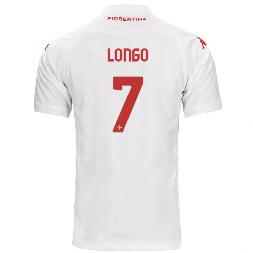 Danxen Uomo Maglia Miriam Longo #7 Bianco Kit Gara Away 2024/25 Maglietta