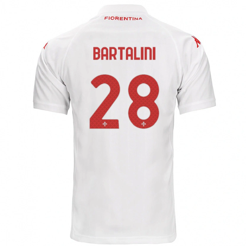 Danxen Uomo Maglia Viola Bartalini #28 Bianco Kit Gara Away 2024/25 Maglietta