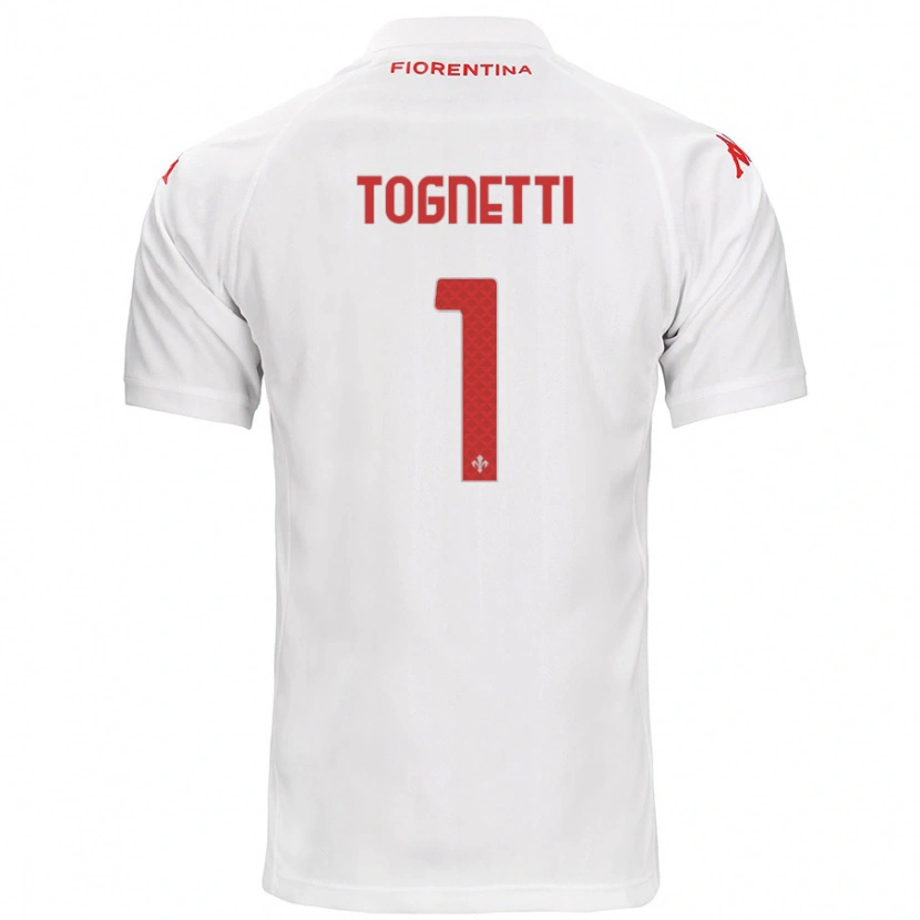 Danxen Uomo Maglia Laerte Tognetti #1 Bianco Kit Gara Away 2024/25 Maglietta
