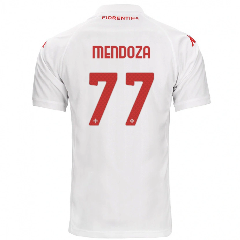Danxen Uomo Maglia William Mendoza #77 Bianco Kit Gara Away 2024/25 Maglietta