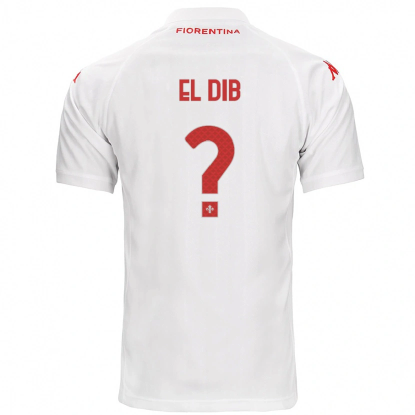 Danxen Uomo Maglia Karim El Dib #0 Bianco Kit Gara Away 2024/25 Maglietta