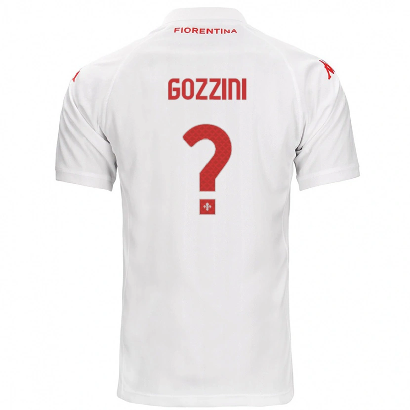 Danxen Uomo Maglia Gozzini #0 Bianco Kit Gara Away 2024/25 Maglietta