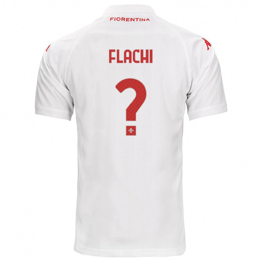 Danxen Uomo Maglia Tommaso Flachi #0 Bianco Kit Gara Away 2024/25 Maglietta