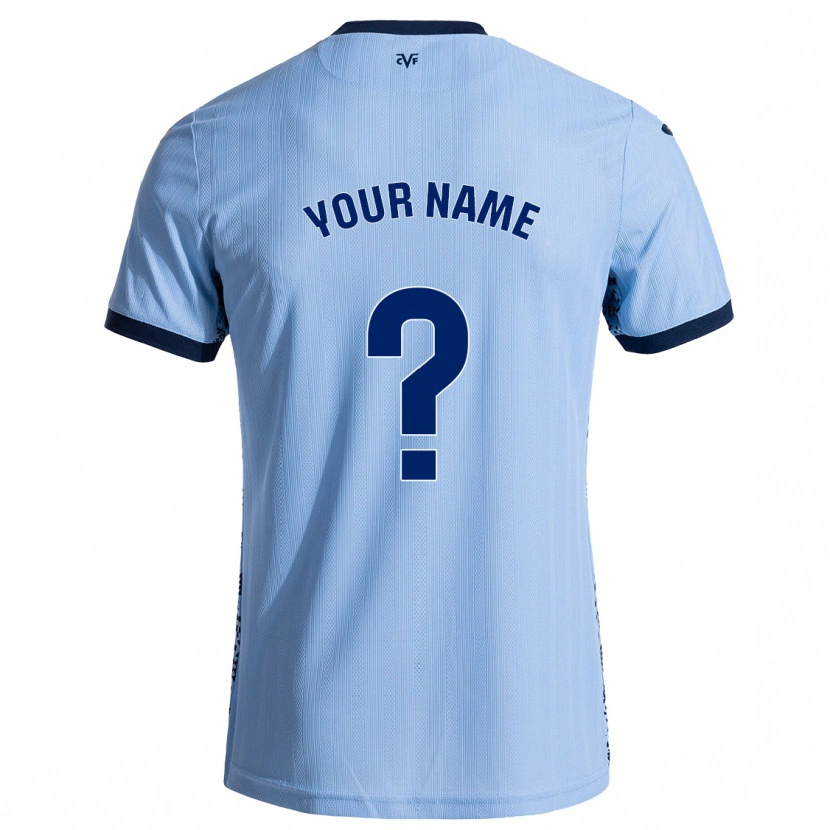 Danxen Uomo Maglia Il Tuo Nome #0 Azzurro Cielo Kit Gara Away 2024/25 Maglietta