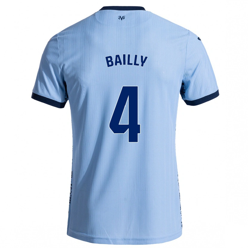 Danxen Uomo Maglia Eric Bailly #4 Azzurro Cielo Kit Gara Away 2024/25 Maglietta