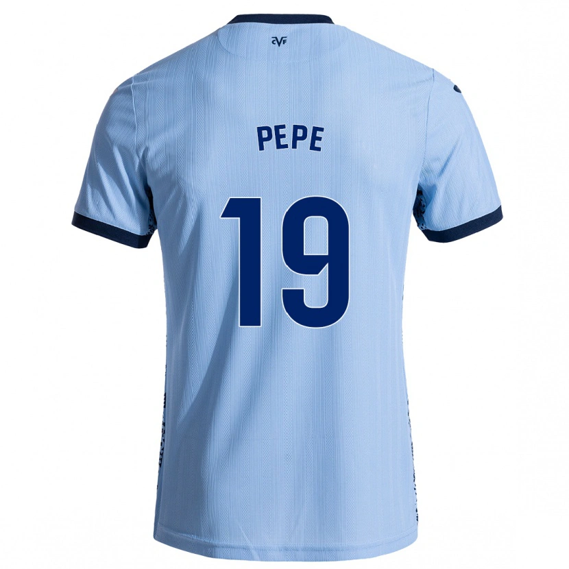 Danxen Uomo Maglia Nicolas Pépé #19 Azzurro Cielo Kit Gara Away 2024/25 Maglietta