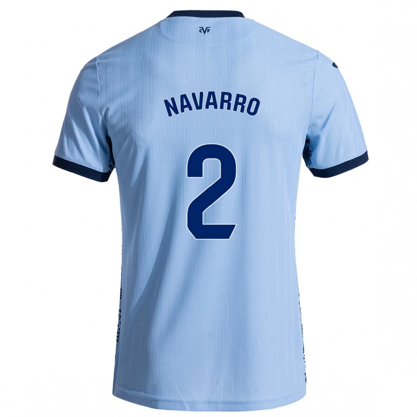Danxen Uomo Maglia Pau Navarro #2 Azzurro Cielo Kit Gara Away 2024/25 Maglietta