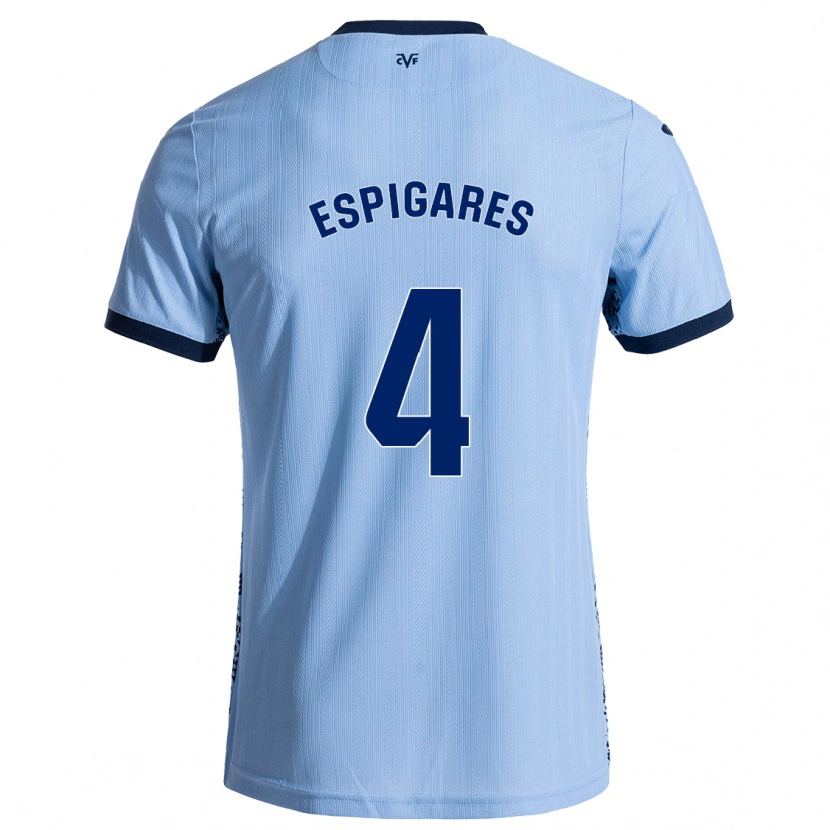Danxen Uomo Maglia Antonio Espigares #4 Azzurro Cielo Kit Gara Away 2024/25 Maglietta