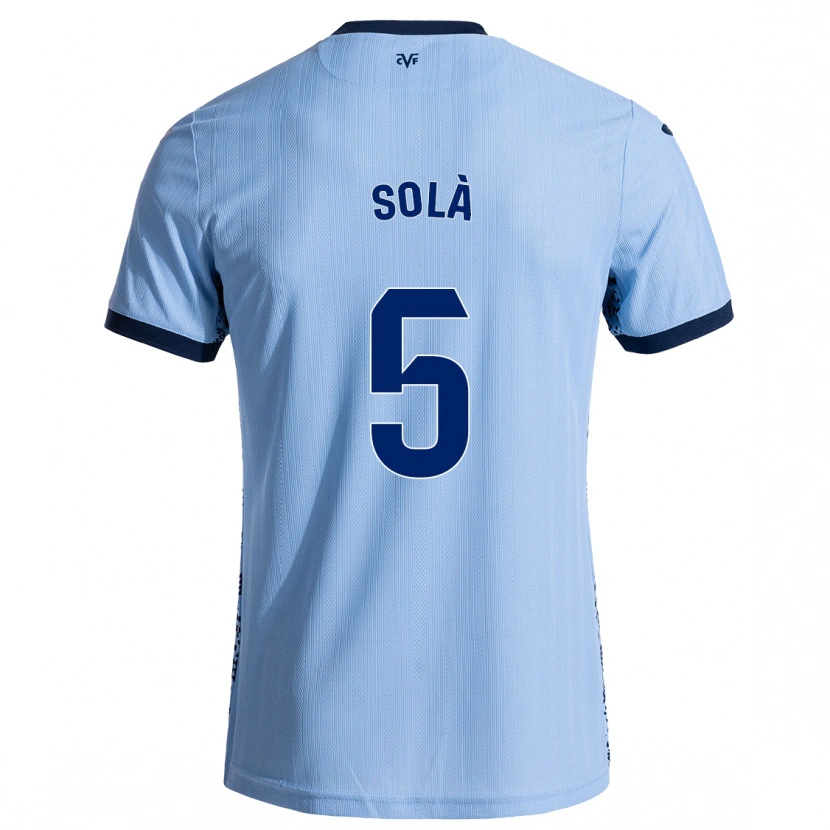 Danxen Uomo Maglia Arnau Solà #5 Azzurro Cielo Kit Gara Away 2024/25 Maglietta