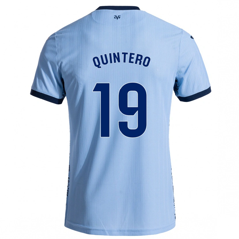 Danxen Uomo Maglia Luis Quintero #19 Azzurro Cielo Kit Gara Away 2024/25 Maglietta