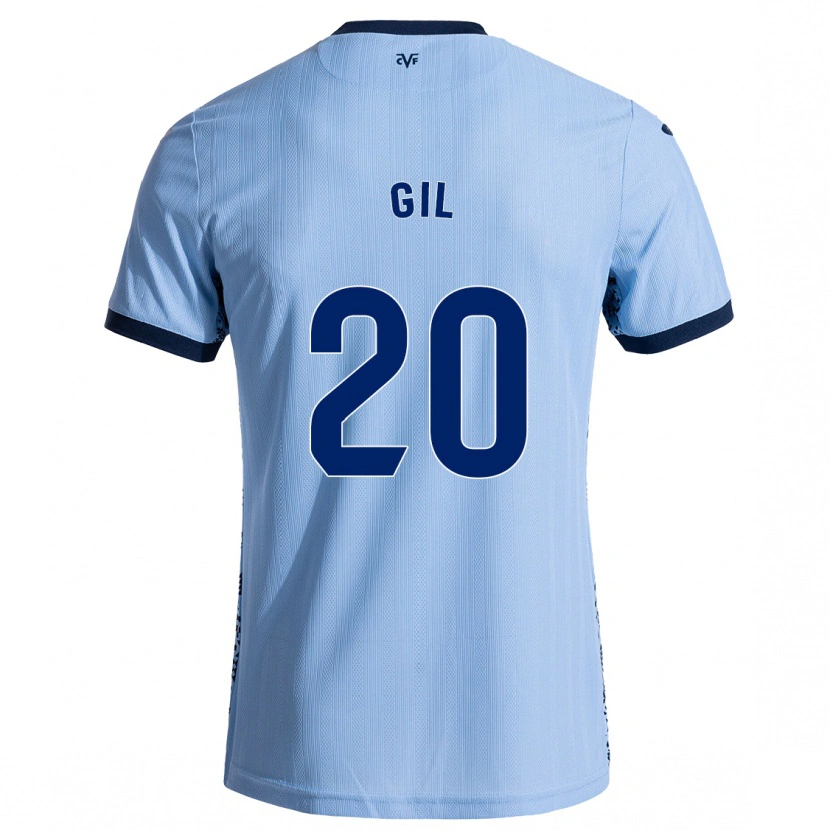 Danxen Uomo Maglia Mario Gil #20 Azzurro Cielo Kit Gara Away 2024/25 Maglietta