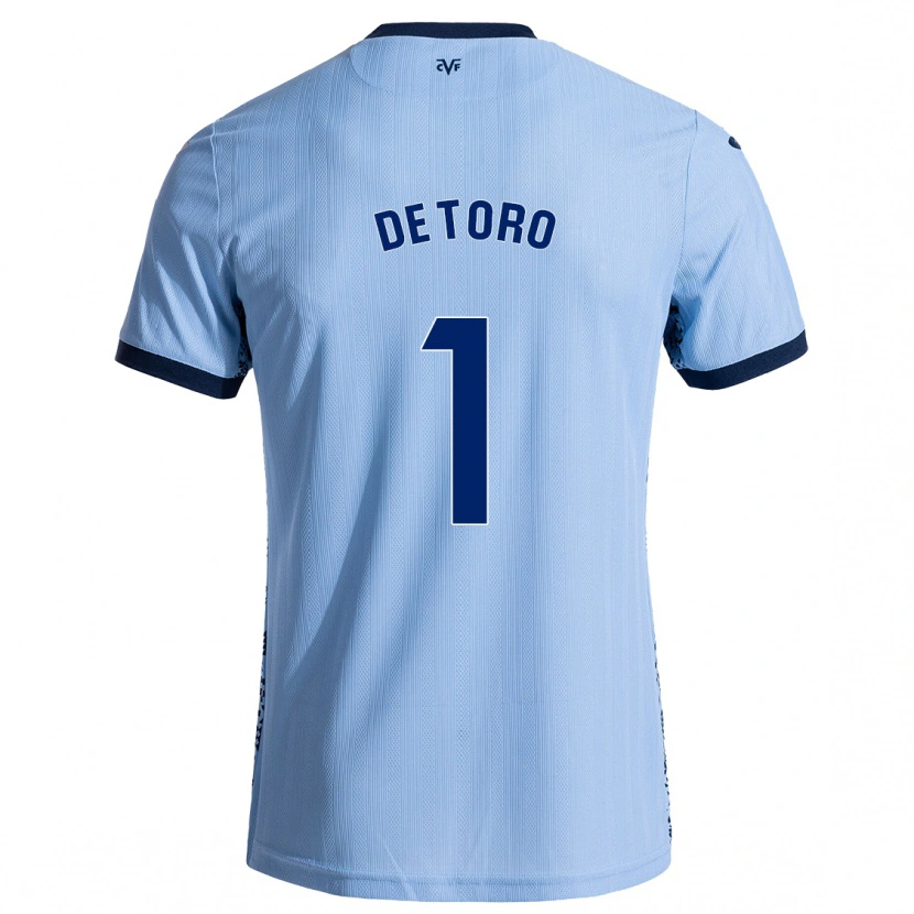 Danxen Uomo Maglia Elena De Toro #1 Azzurro Cielo Kit Gara Away 2024/25 Maglietta