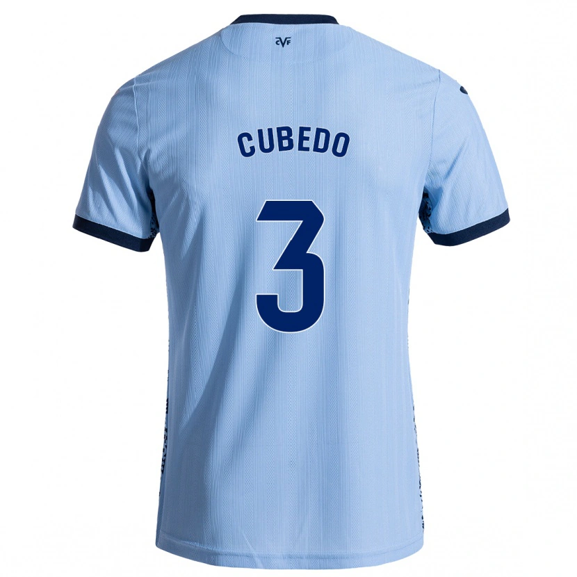 Danxen Uomo Maglia Cristina Cubedo #3 Azzurro Cielo Kit Gara Away 2024/25 Maglietta