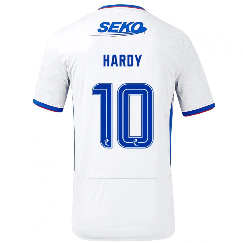 Danxen Uomo Maglia Rio Hardy #10 Bianco Blu Kit Gara Away 2024/25 Maglietta