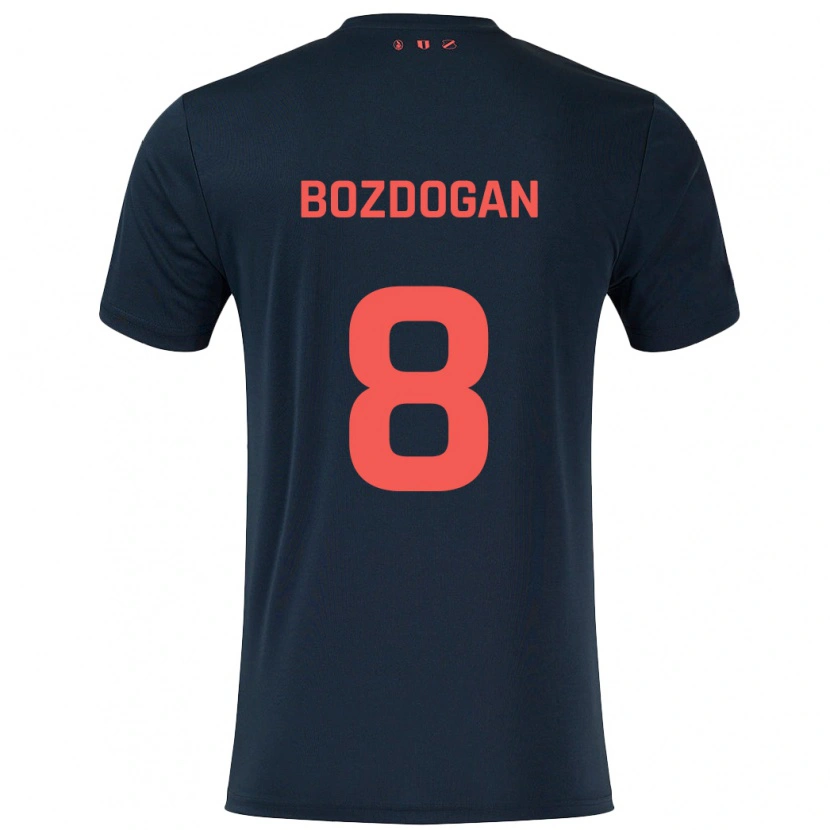 Danxen Uomo Maglia Can Bozdogan #8 Nero Rosso Kit Gara Away 2024/25 Maglietta