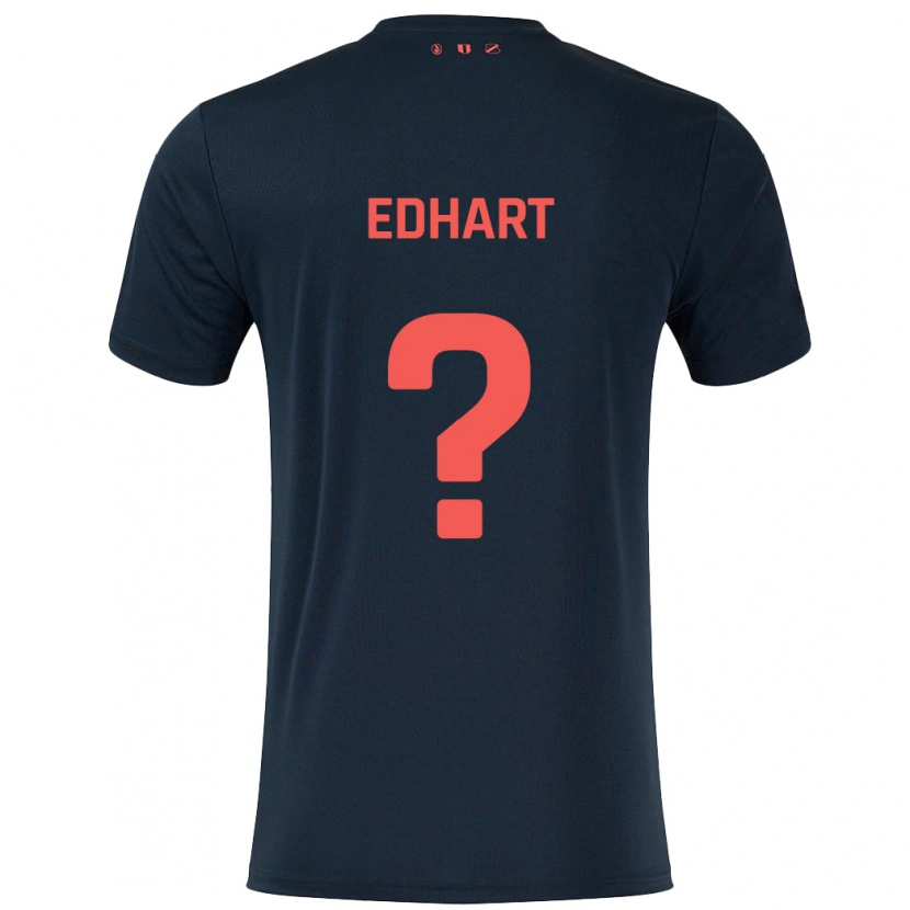 Danxen Uomo Maglia Lynden Edhart #0 Nero Rosso Kit Gara Away 2024/25 Maglietta