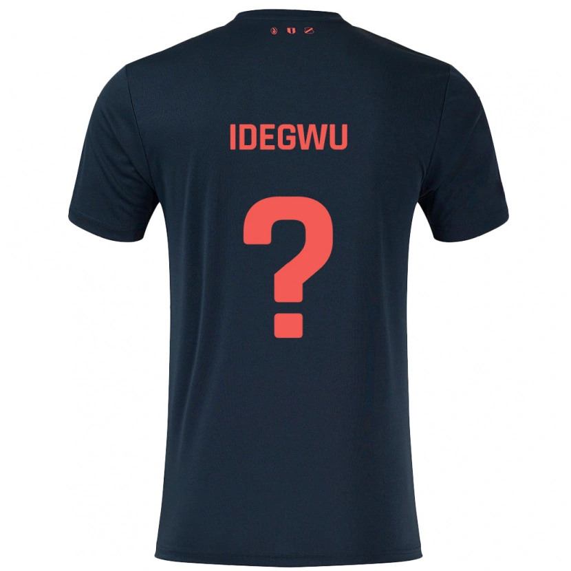 Danxen Uomo Maglia Kelechi Idegwu #0 Nero Rosso Kit Gara Away 2024/25 Maglietta