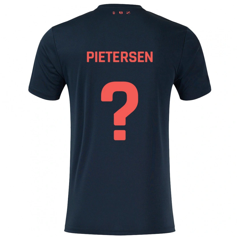 Danxen Uomo Maglia Stan Pietersen #0 Nero Rosso Kit Gara Away 2024/25 Maglietta
