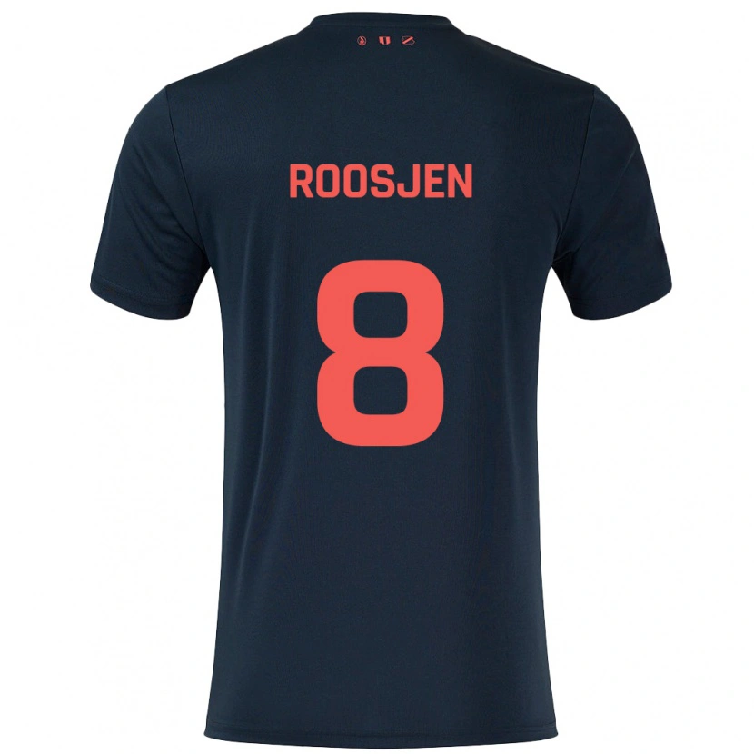 Danxen Uomo Maglia Judith Roosjen #8 Nero Rosso Kit Gara Away 2024/25 Maglietta