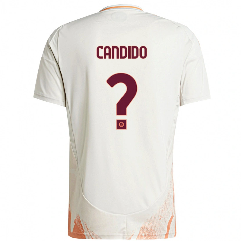 Danxen Uomo Maglia Gabriele Candido #0 Crema Bianco Arancione Kit Gara Away 2024/25 Maglietta