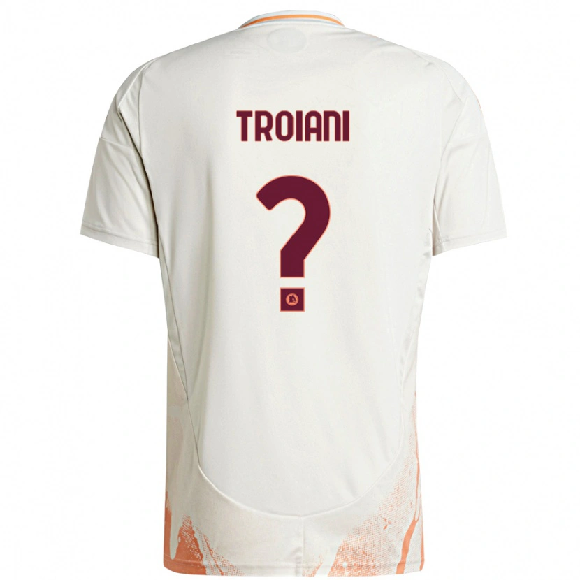 Danxen Uomo Maglia Nicolò Troiani #0 Crema Bianco Arancione Kit Gara Away 2024/25 Maglietta