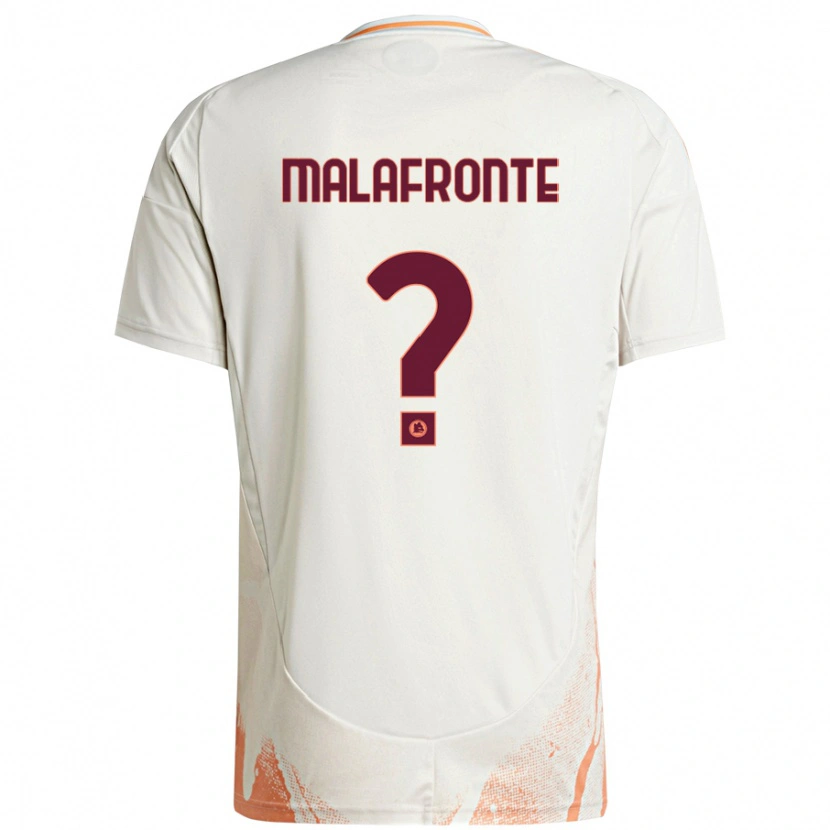 Danxen Uomo Maglia Matteo Malafronte #0 Crema Bianco Arancione Kit Gara Away 2024/25 Maglietta