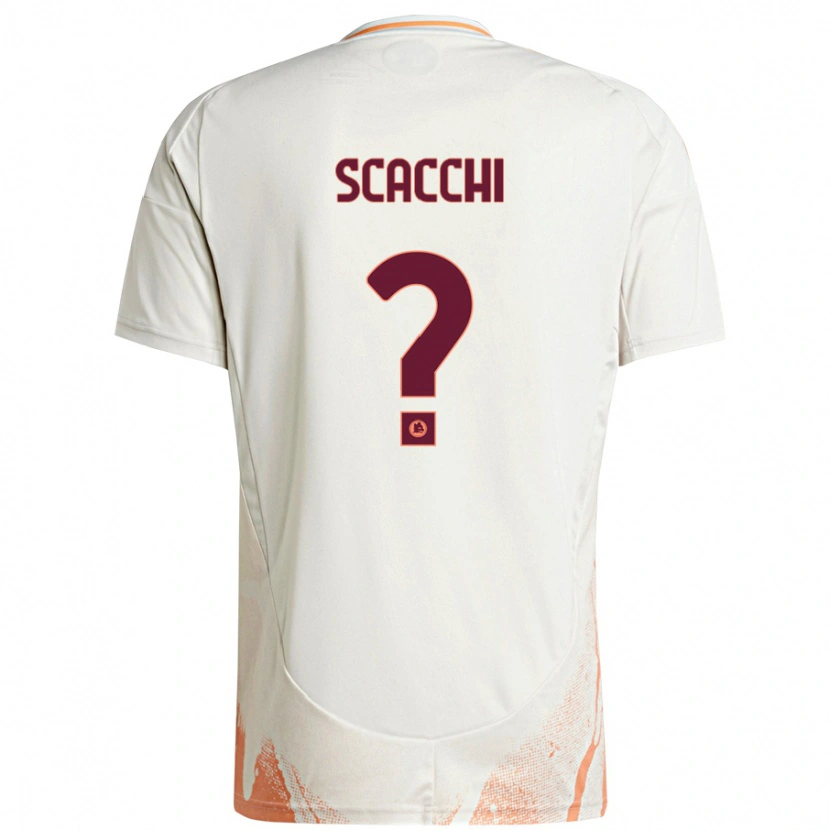 Danxen Uomo Maglia Manuel Scacchi #0 Crema Bianco Arancione Kit Gara Away 2024/25 Maglietta
