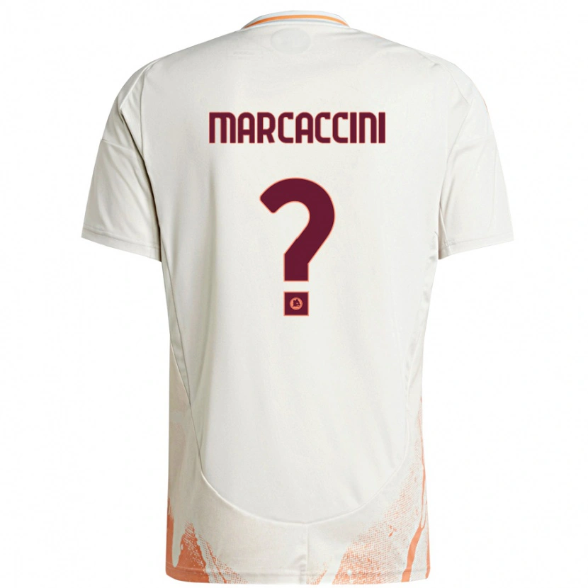 Danxen Uomo Maglia Alessio Marcaccini #0 Crema Bianco Arancione Kit Gara Away 2024/25 Maglietta