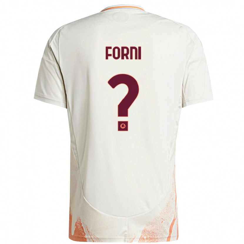 Danxen Uomo Maglia Matteo Forni #0 Crema Bianco Arancione Kit Gara Away 2024/25 Maglietta