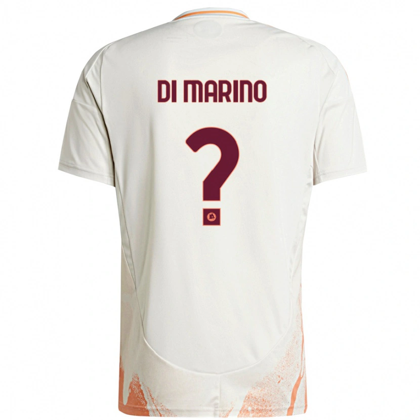 Danxen Uomo Maglia Baldo Di Marino #0 Crema Bianco Arancione Kit Gara Away 2024/25 Maglietta