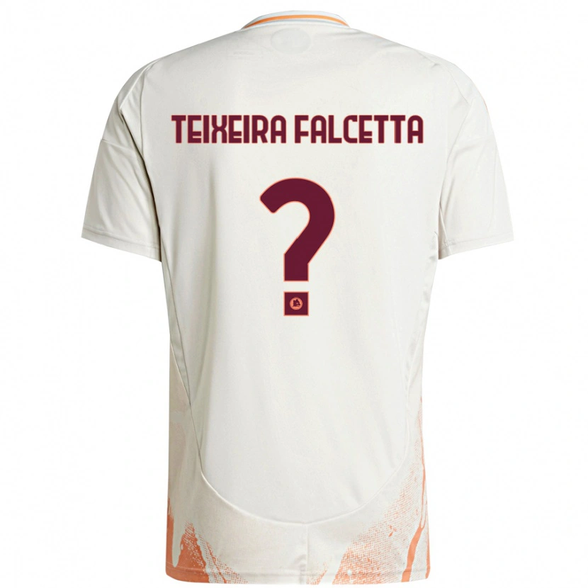Danxen Uomo Maglia Pietro Teixeira Falcetta #0 Crema Bianco Arancione Kit Gara Away 2024/25 Maglietta