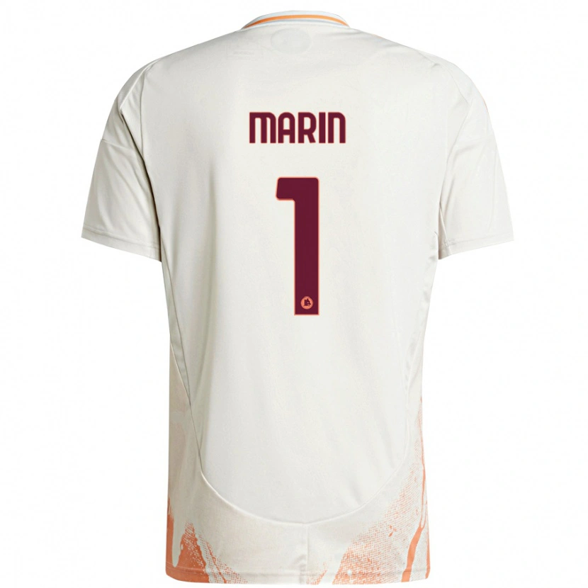 Danxen Uomo Maglia Renato Marin #1 Crema Bianco Arancione Kit Gara Away 2024/25 Maglietta