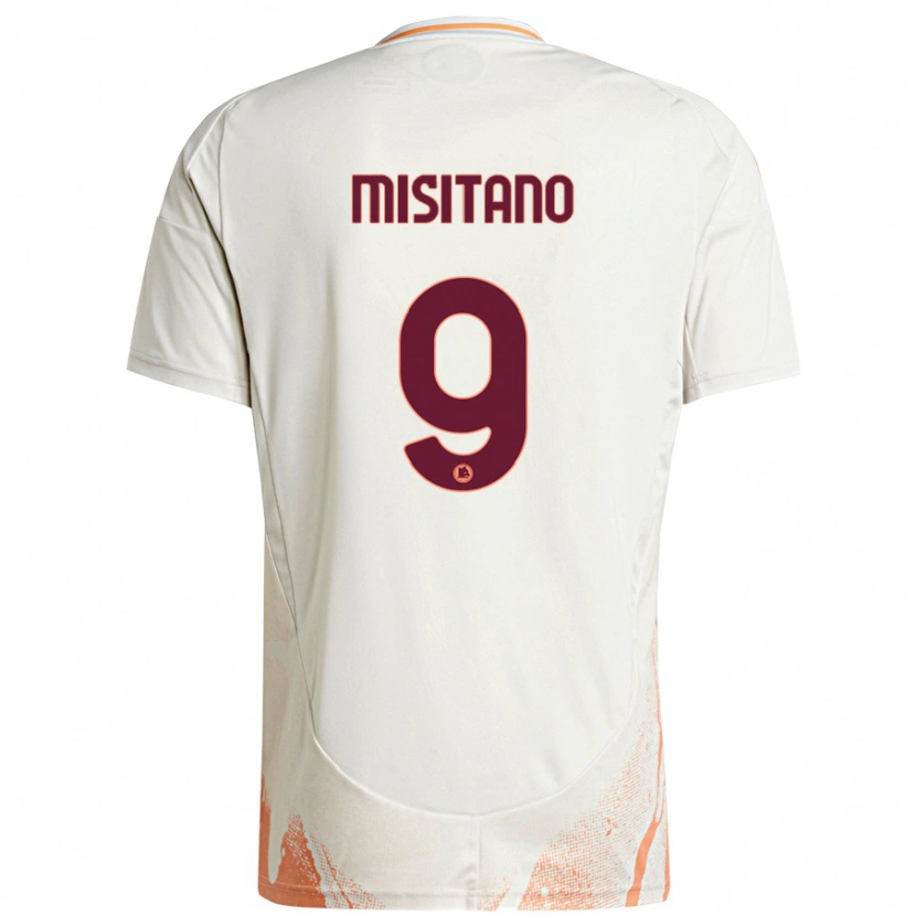 Danxen Uomo Maglia Giulio Misitano #9 Crema Bianco Arancione Kit Gara Away 2024/25 Maglietta