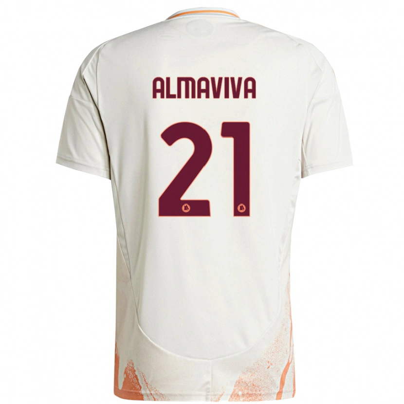 Danxen Uomo Maglia Mattia Almaviva #21 Crema Bianco Arancione Kit Gara Away 2024/25 Maglietta