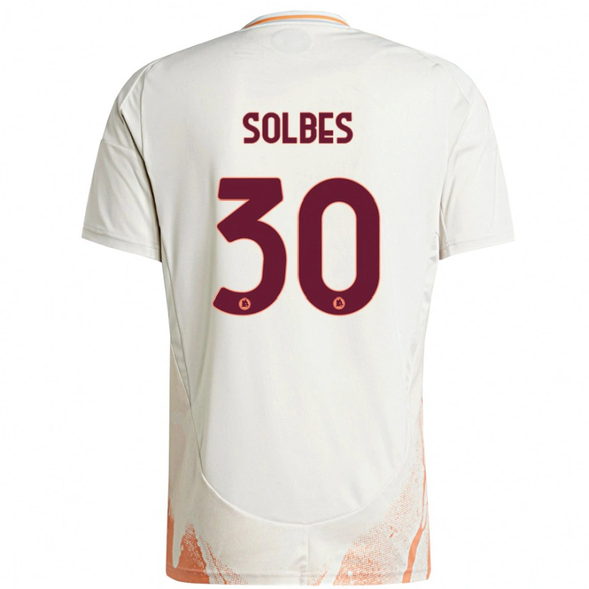 Danxen Uomo Maglia Ricardo Solbes #30 Crema Bianco Arancione Kit Gara Away 2024/25 Maglietta