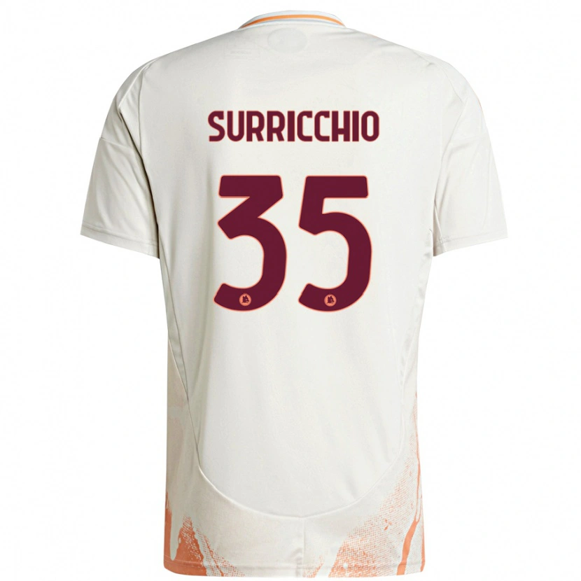 Danxen Uomo Maglia Jacopo Surricchio #35 Crema Bianco Arancione Kit Gara Away 2024/25 Maglietta
