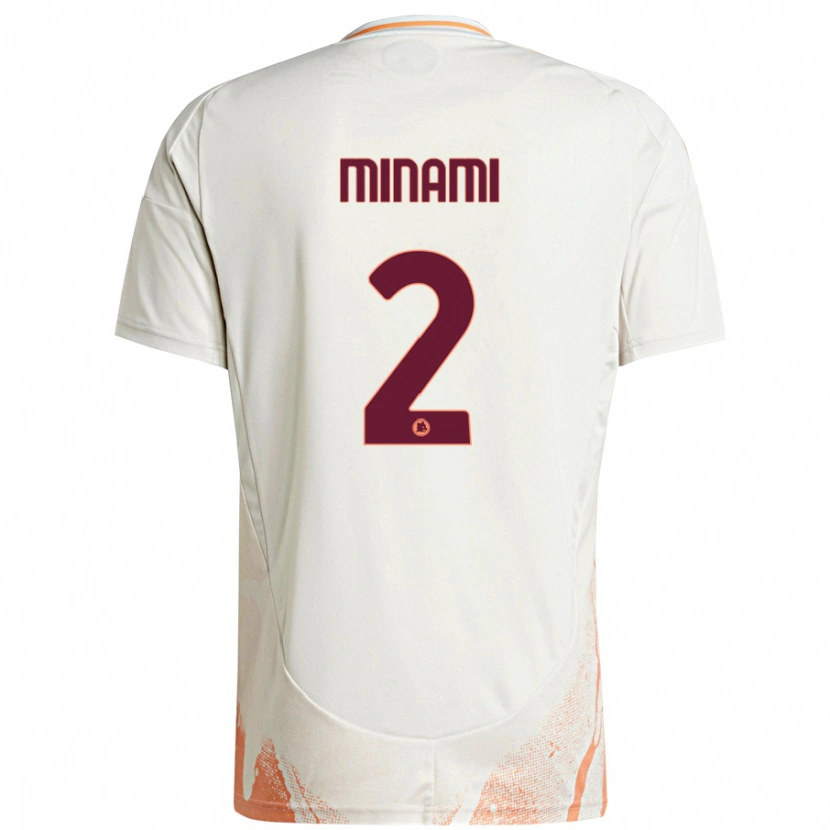 Danxen Uomo Maglia Moeka Minami #2 Crema Bianco Arancione Kit Gara Away 2024/25 Maglietta